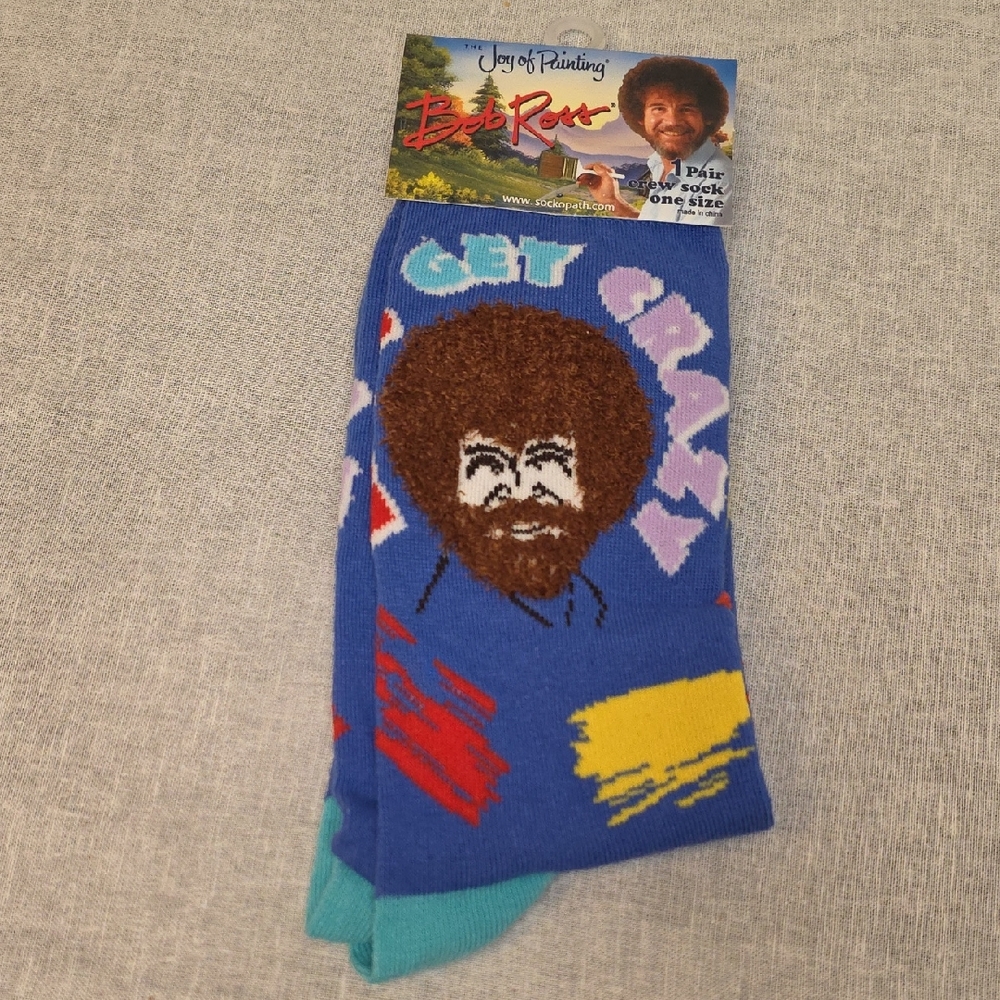 Bob Ross Joy Of Painting Socks